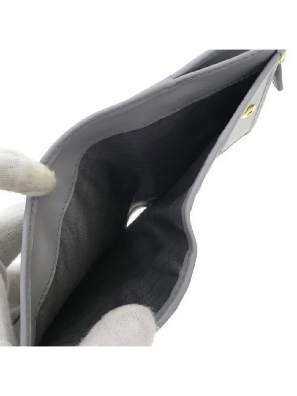 Prada Compact Wallet Gray